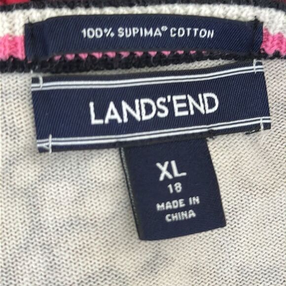 Lands' End Cardigan XL Supima Cotton V-Neck Buttoned - Picture 11 of 14